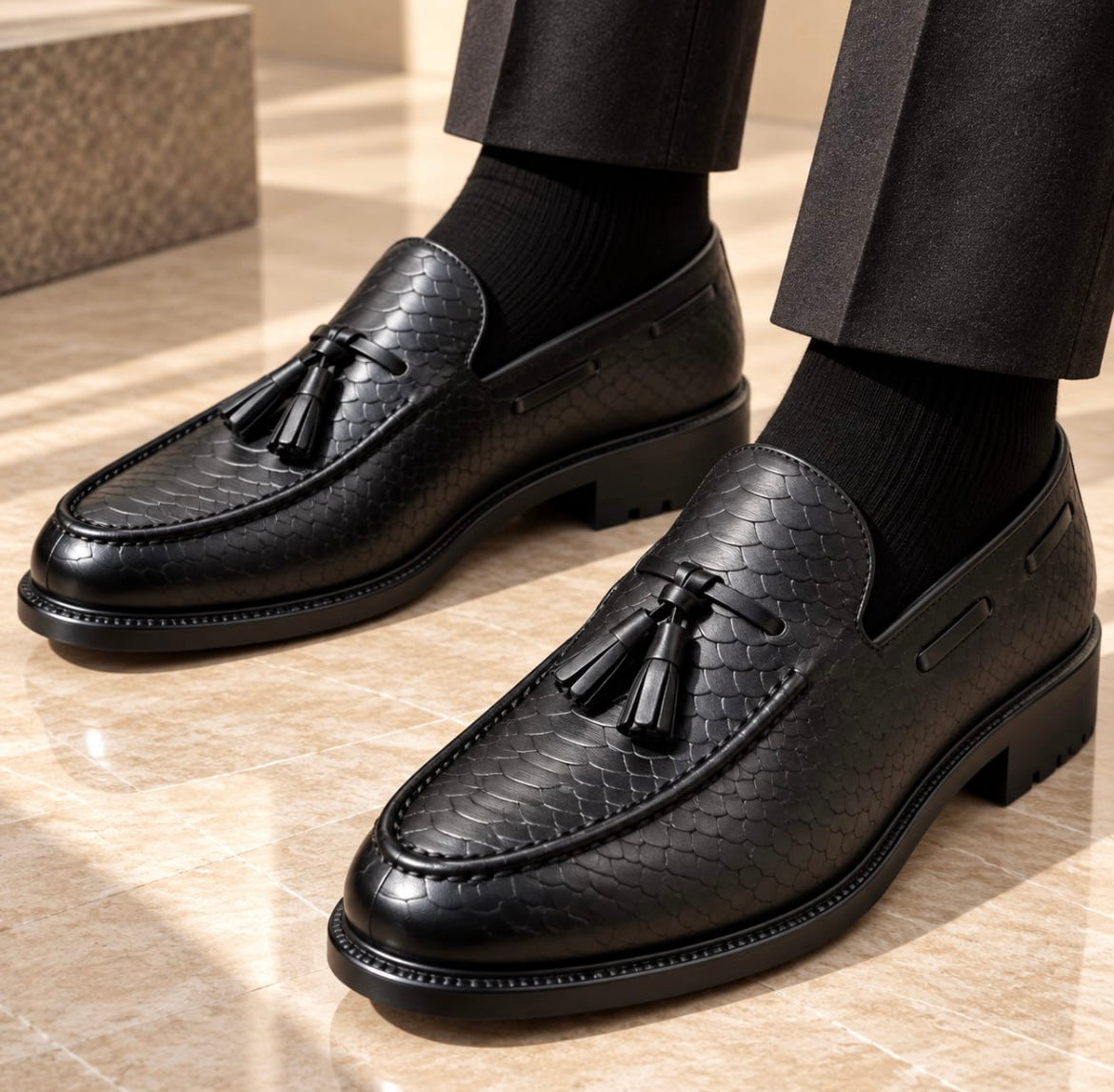 Mocassin à glands pour homme
