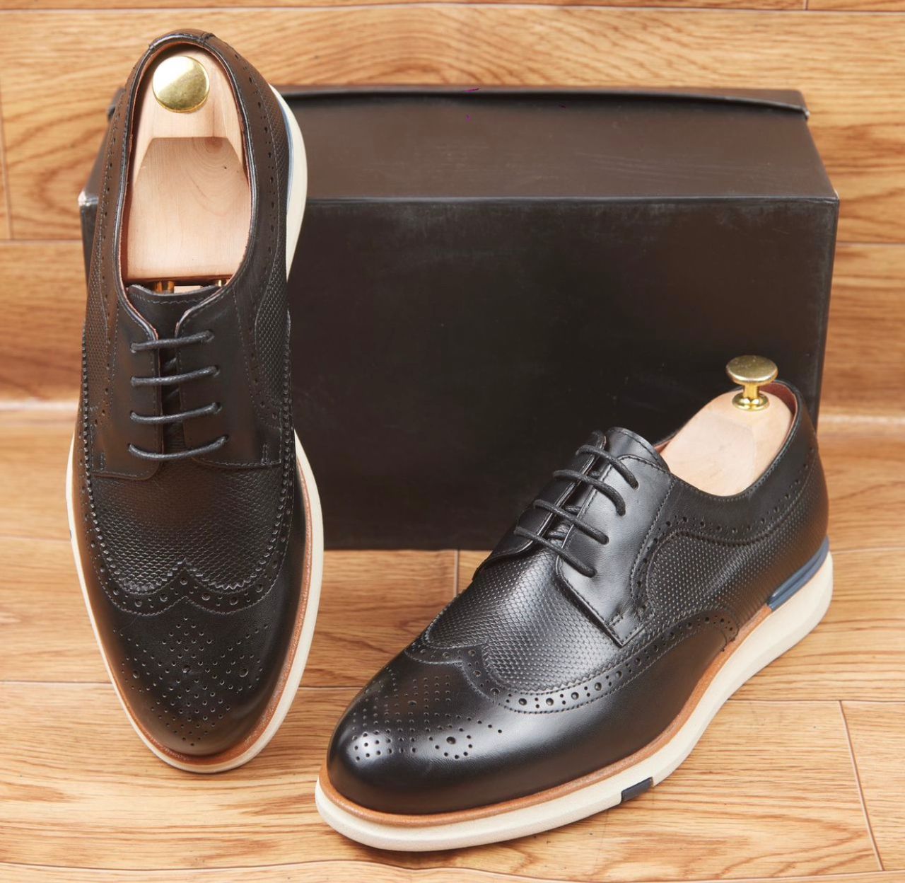 Chaussures richelieus / derbies richelieu pour homme en cuir marron