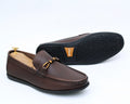 Mocassins en cuir grainé pour homme