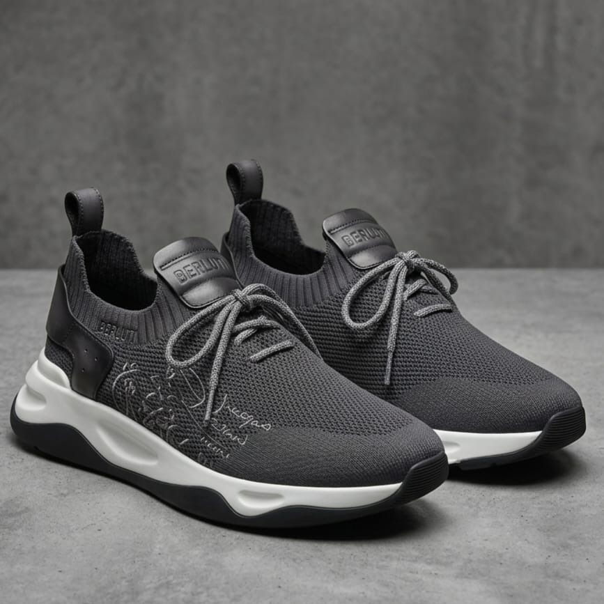 Cette chaussure est la célèbre basket Shadow de la prestigieuse maison de luxe française Berluti