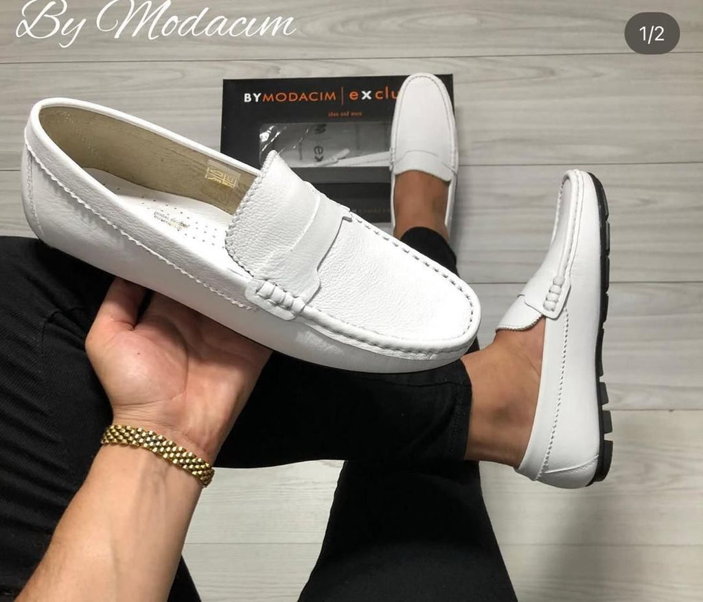 Mocassins en cuir pour homme de la collection "Exclusive" de la marque By Modacim.