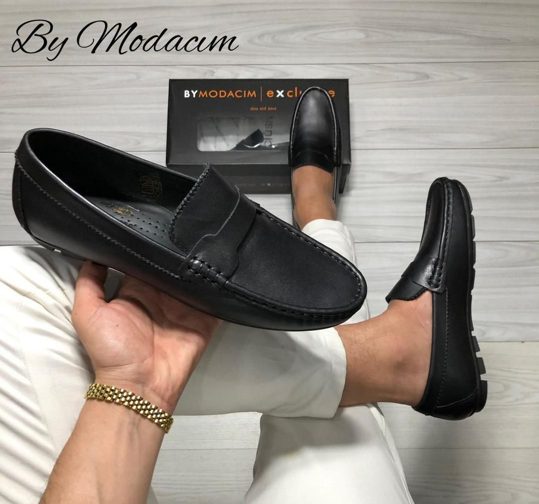 Mocassins en cuir pour homme de la collection "Exclusive" de la marque By Modacim.