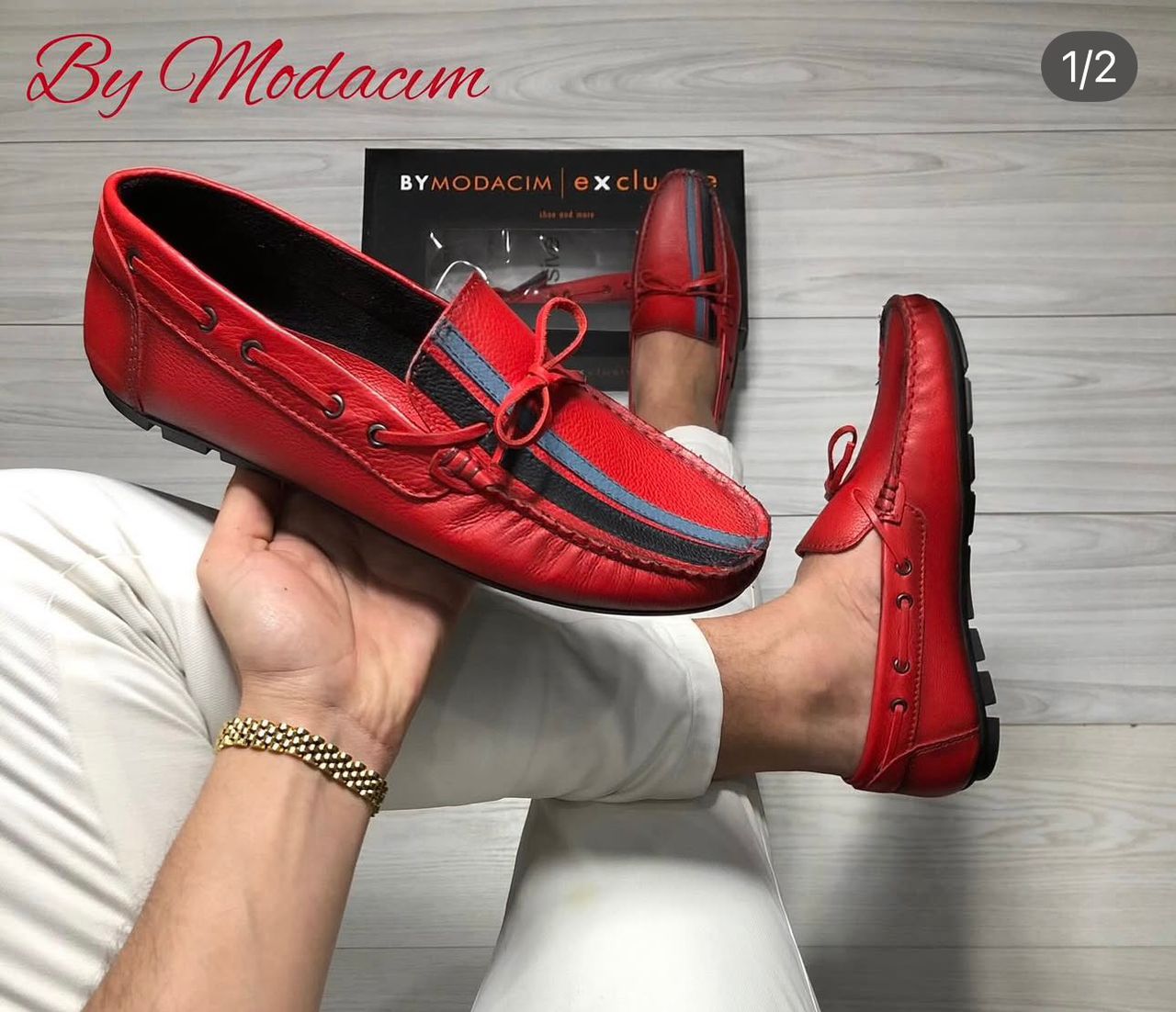Mocassins en cuir pour homme de la collection Exclusive de la marque By Modacim.