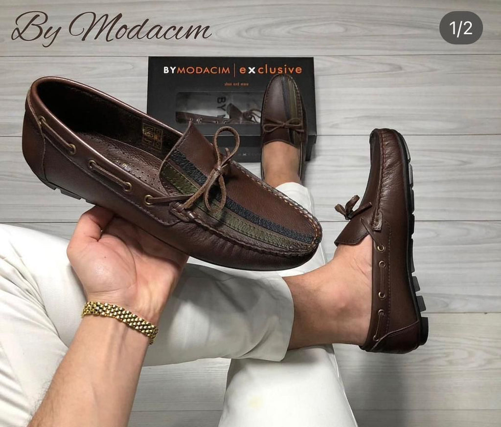 Mocassins en cuir pour homme de la collection Exclusive de la marque By Modacim.