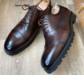 Chaussures richelieus pour homme à bout rapporté fleuri