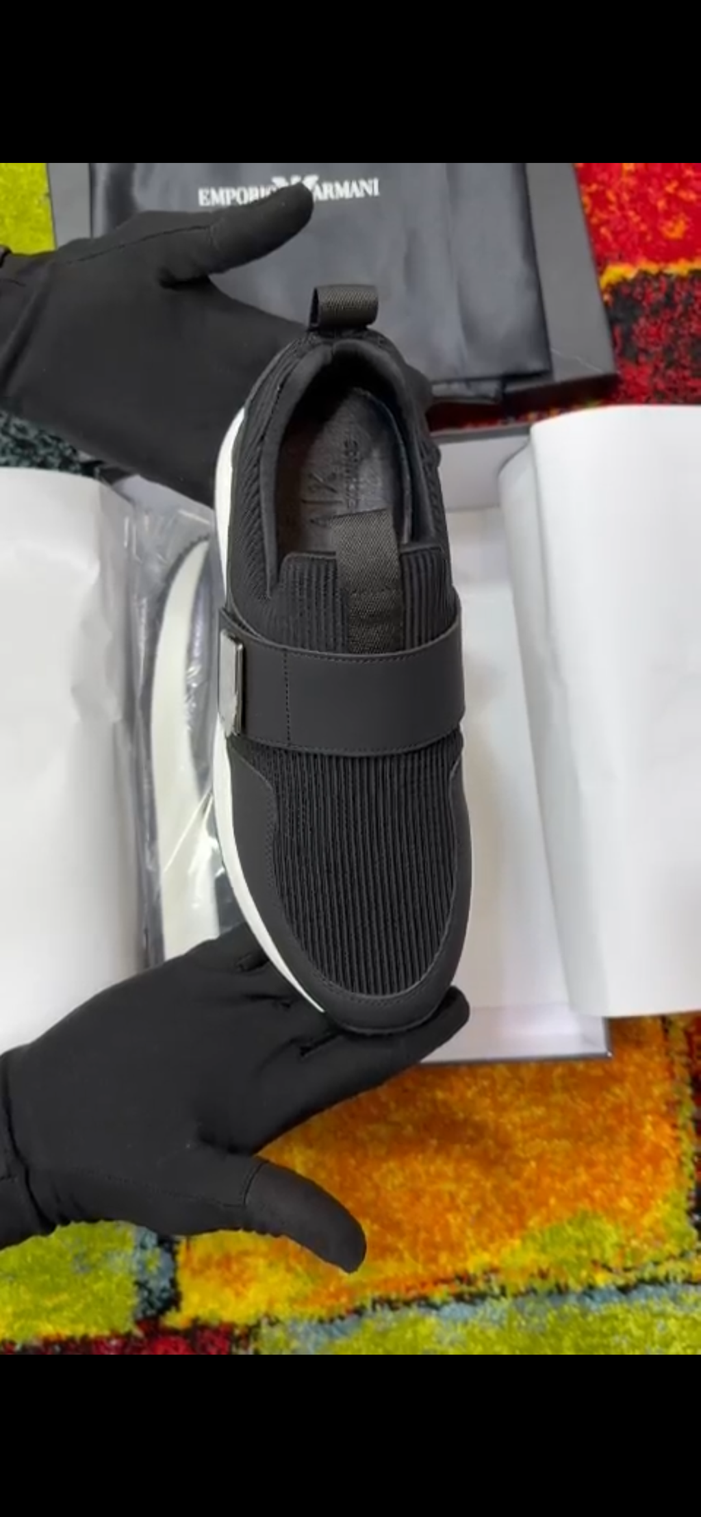 Basket sans lacets (slip-on sneaker) de la marque Emporio Armani