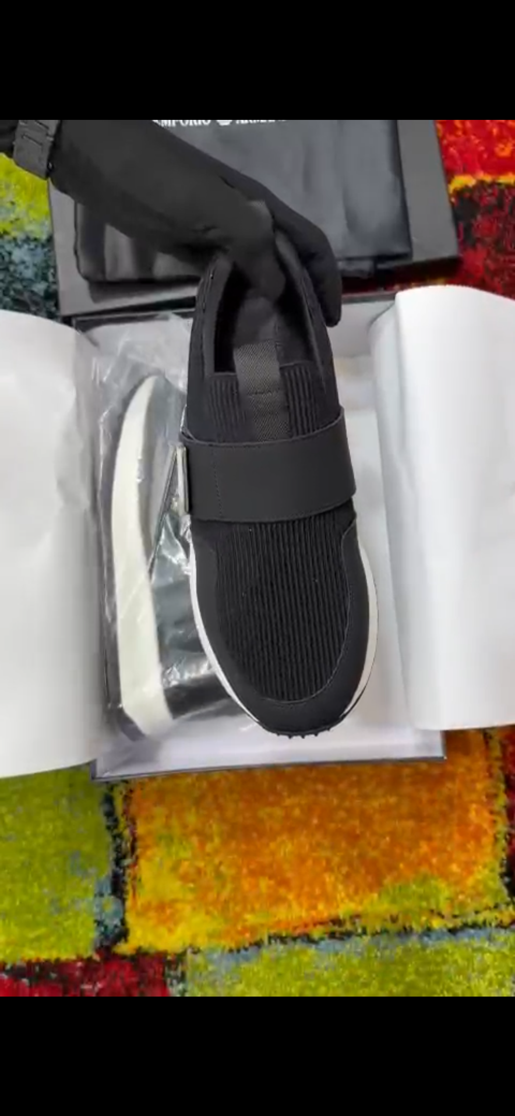 Basket sans lacets (slip-on sneaker) de la marque Emporio Armani