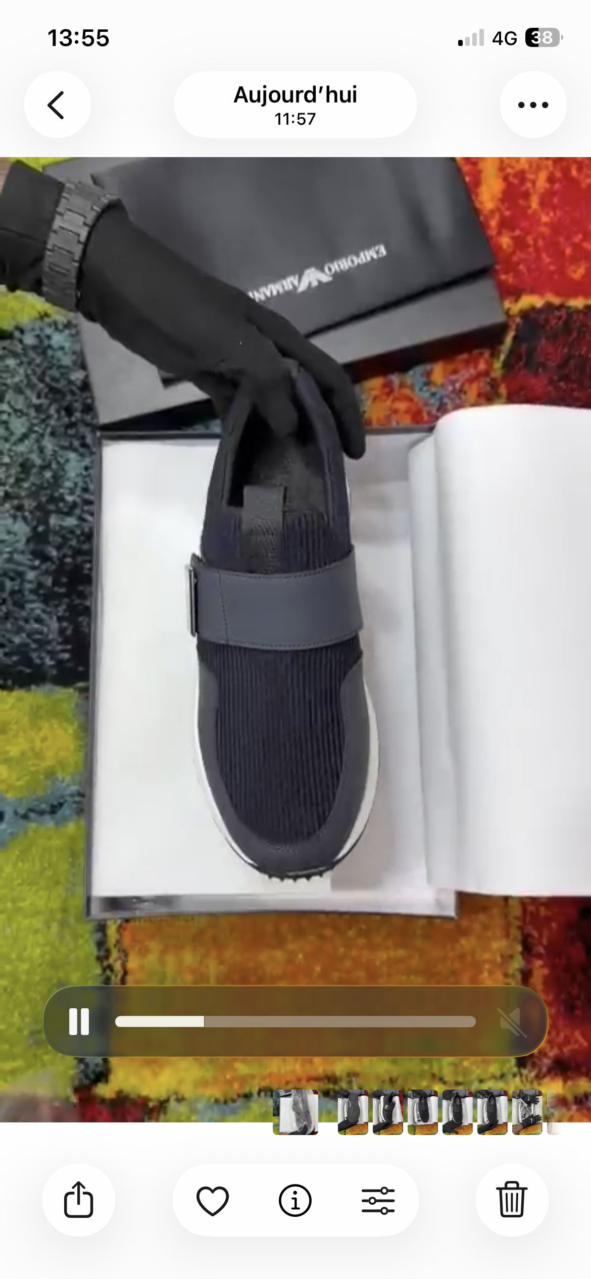 Basket sans lacets (slip-on sneaker) de la marque Emporio Armani