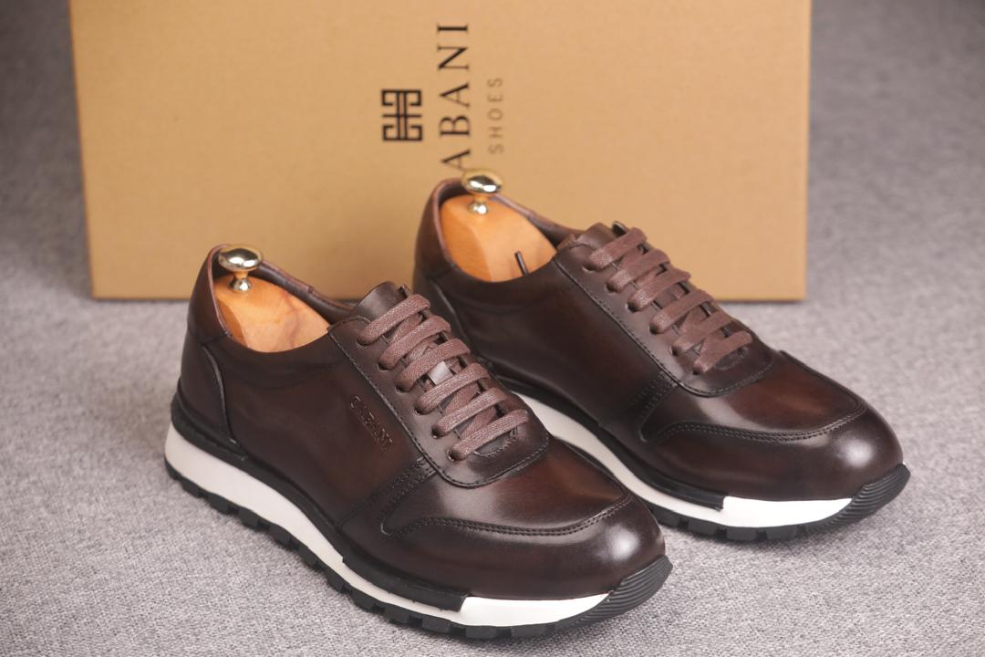 Baskets habillées en cuir pour homme de la marque GABANI SHOES