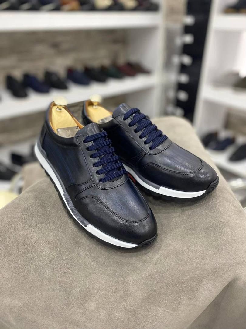 Sneakers de luxe en cuir pour homme de la Marque Hansberg