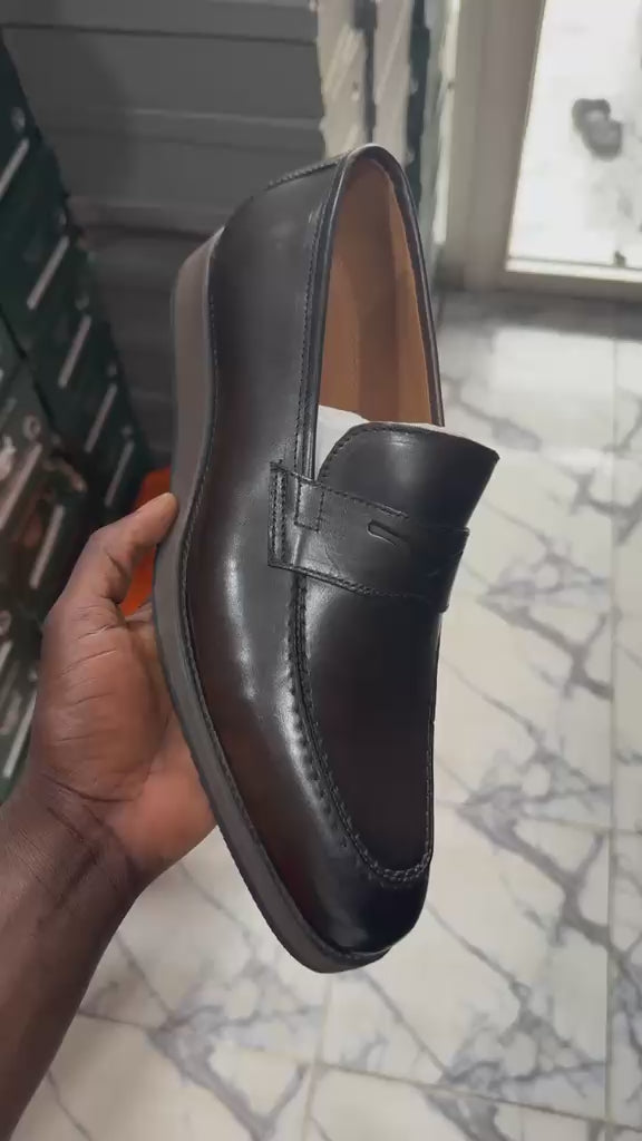 mocassin noir pour homme